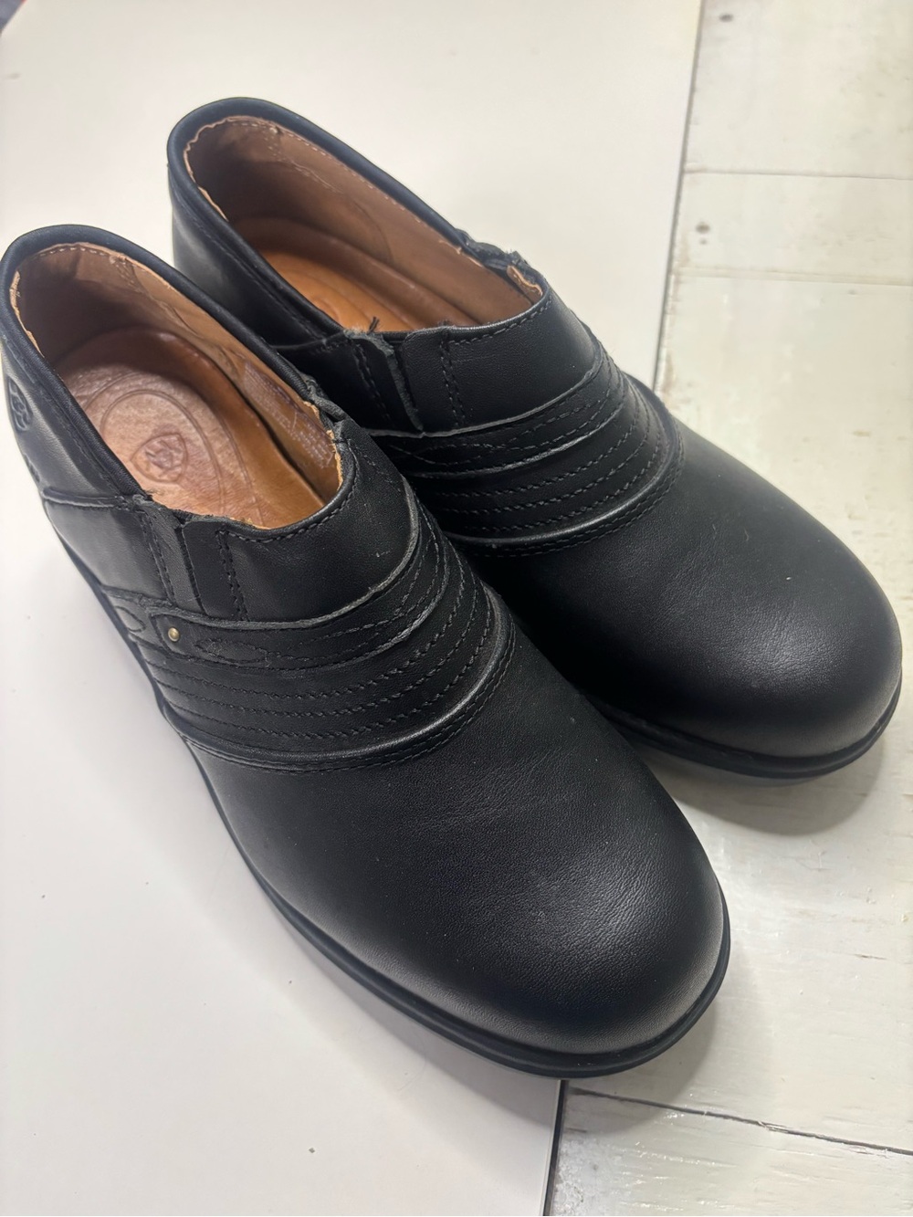 Ariat Safety Steel Toe Oil Slip-Resistant Work Clog Shoes Womens Size 7.5 Black